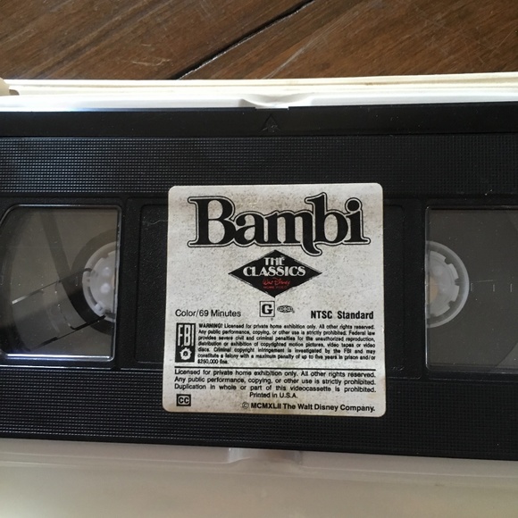 Black diamond Bambi VHS - Picture 2 of 4